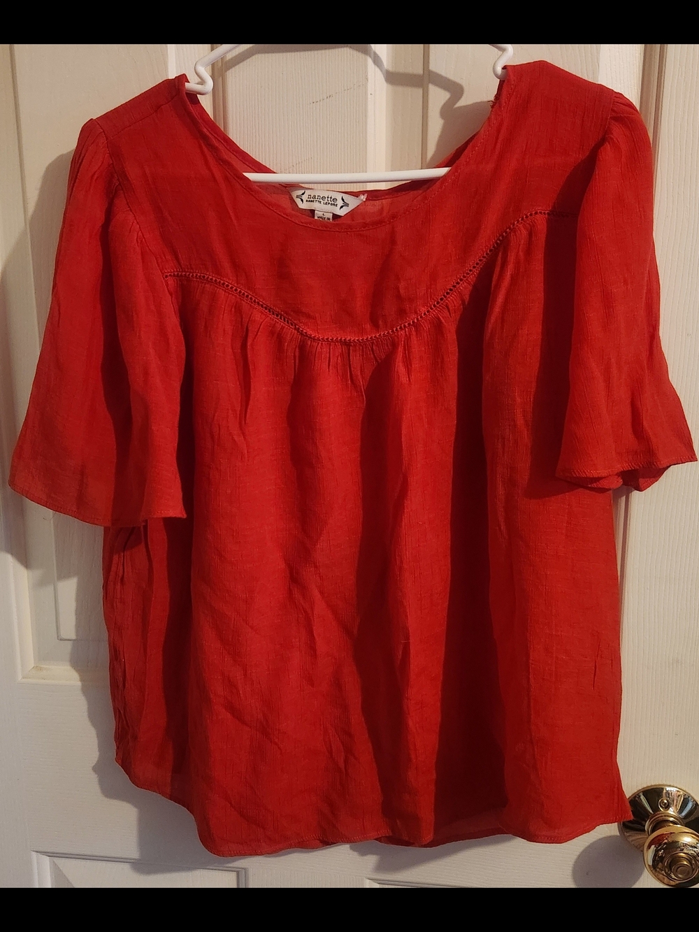 Nanette Lepore Red Womens Top Large
